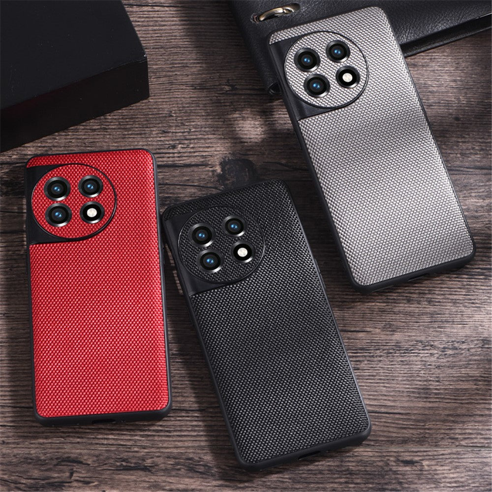 OnePlus 11 5G Nylonbelagt TPU-mobilskal Vävd textur Halkfri repfri skal