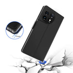 Fallskyddande mobilskal för OnePlus 11 5G, PU-läder+TPU vikbart stativ korthållare magnetiskt mobilskal med sminkspegel
