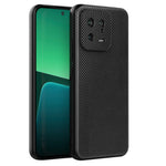 VILI TC Series Cell Phone Cover for Xiaomi 13 5G, Shock-absorbing Textured Leather Coated TPU Phone Case
