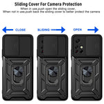 For Xiaomi Redmi Note 11 Pro 5G (China) (MediaTek) / Note 11 Pro+ 5G Ring Kickstand TPU+PC Phone Case Slide Camera Protection Back Cover