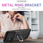 For Xiaomi Redmi Note 11 Pro 5G (China) (MediaTek) / Note 11 Pro+ 5G Ring Kickstand TPU+PC Phone Case Slide Camera Protection Back Cover