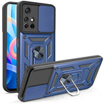 For Xiaomi Redmi Note 11 Pro 5G (China) (MediaTek) / Note 11 Pro+ 5G Ring Kickstand TPU+PC Phone Case Slide Camera Protection Back Cover