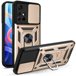 For Xiaomi Redmi Note 11 Pro 5G (China) (MediaTek) / Note 11 Pro+ 5G Ring Kickstand TPU+PC Phone Case Slide Camera Protection Back Cover