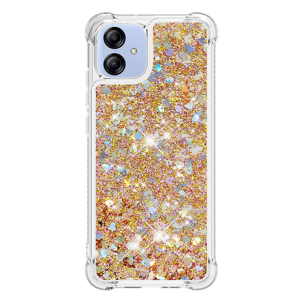 Til Samsung Galaxy A04e 4G / F04 4G / M04 4G TPU-cover Glitter Kvicksand Stødsikkert Telefon Bagcover