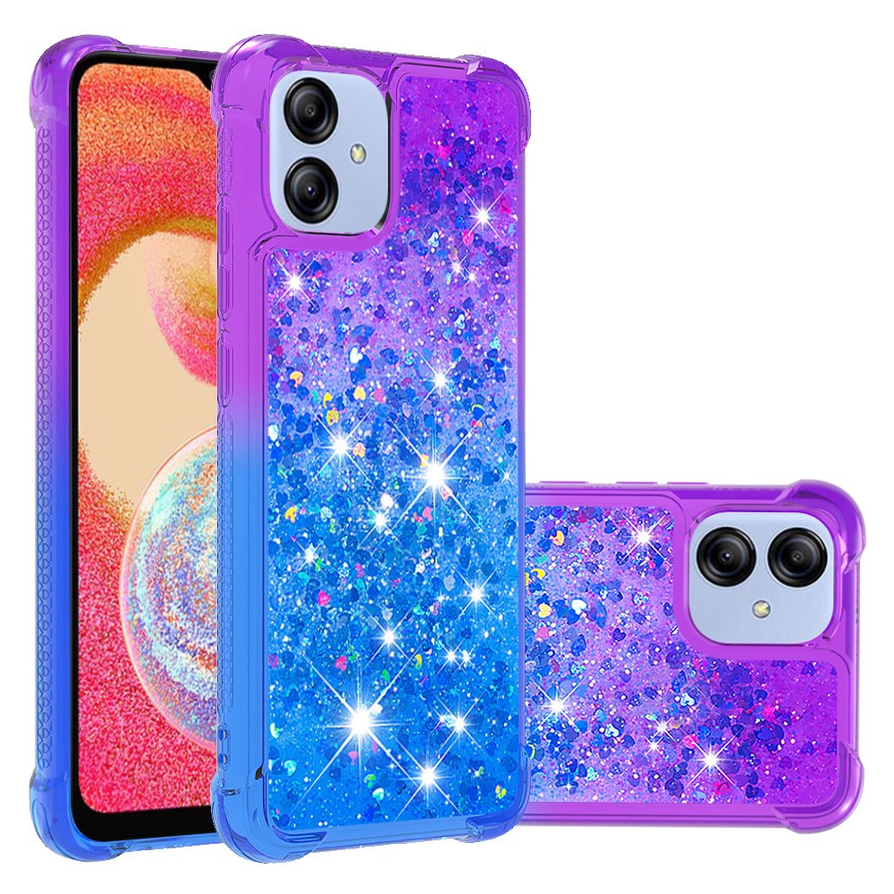 For Samsung Galaxy A04e 4G / F04 4G / M04 4G TPU Case Gradient Quicksand Phone Back Cover