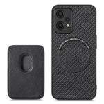 Xiaomi 13 Pro 5G aftagelig kortholder med kulfibertekstur, mobilcover i PU-læder + TPU + PC