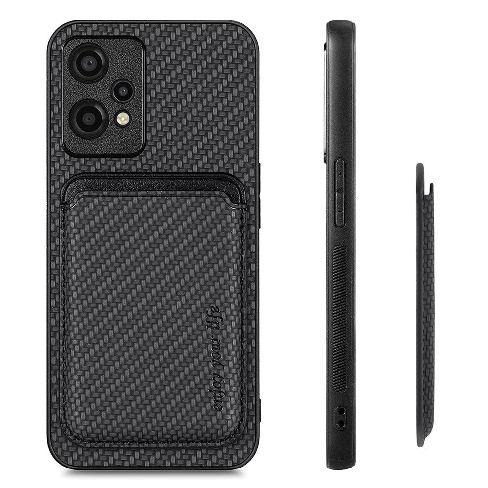 Xiaomi 13 Pro 5G aftagelig kortholder med kulfibertekstur, mobilcover i PU-læder + TPU + PC