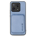 Xiaomi 13 Pro 5G aftagelig kortholder med kulfibertekstur, mobilcover i PU-læder + TPU + PC