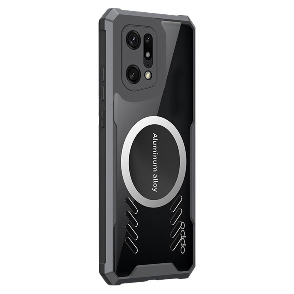 Oppo Find X5 Pro 5G Genomskinligt mobilskal Grafen Värmeavledning Gaming Cooling mobilskal Fungerar för Magnetisk Bilhållare