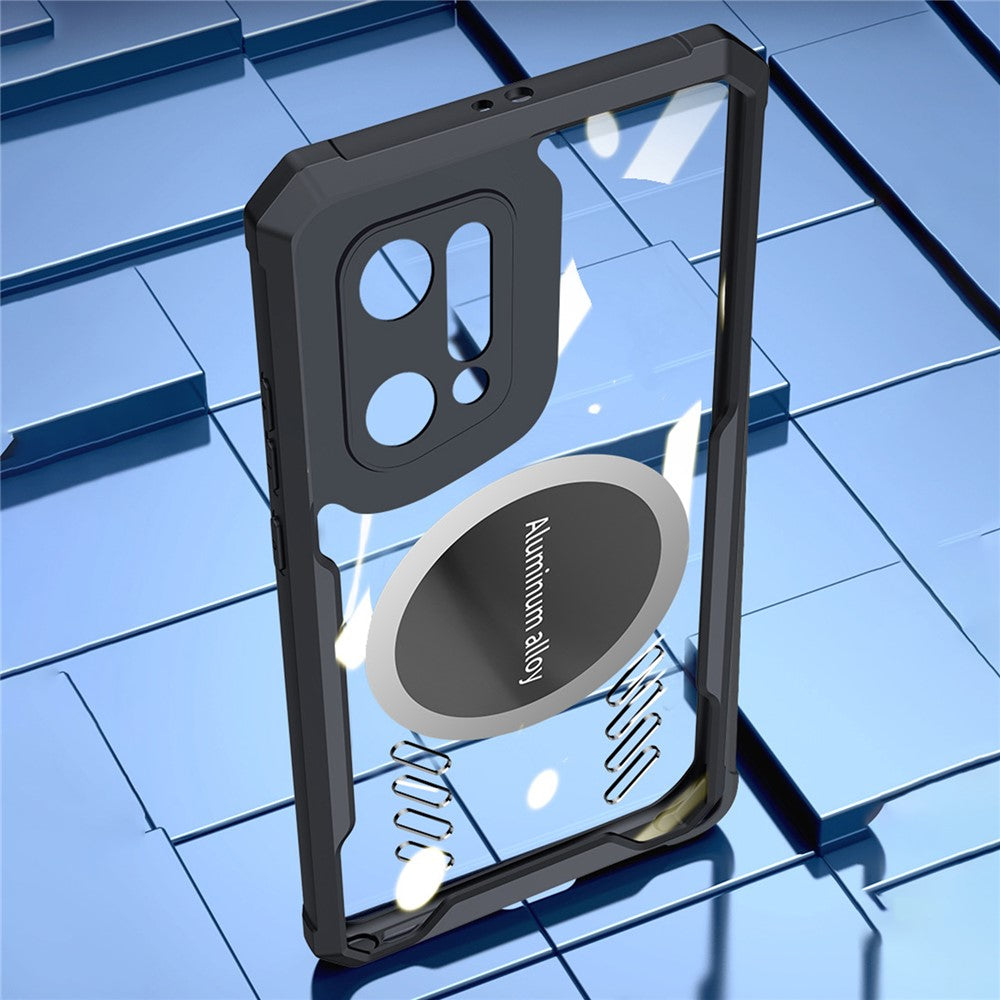 Oppo Find X5 Pro 5G Genomskinligt mobilskal Grafen Värmeavledning Gaming Cooling mobilskal Fungerar för Magnetisk Bilhållare