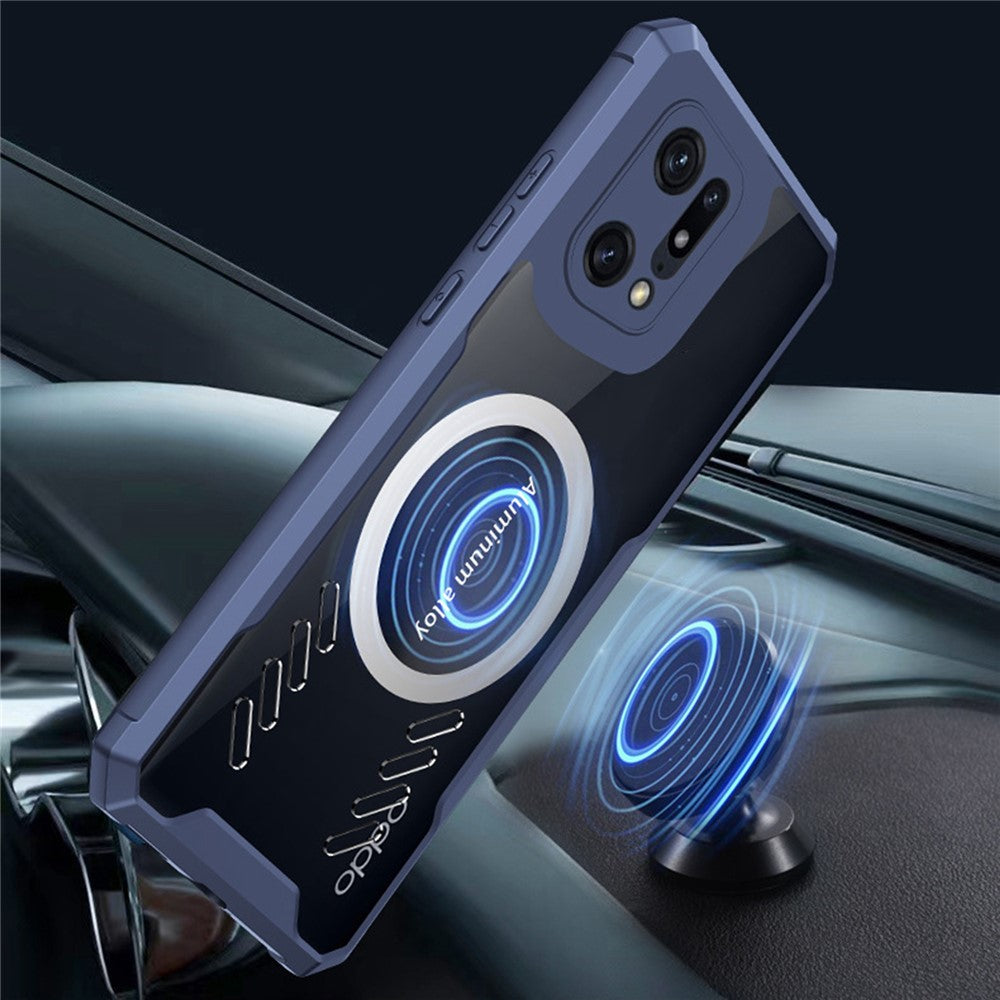 Oppo Find X5 Pro 5G Genomskinligt mobilskal Grafen Värmeavledning Gaming Cooling mobilskal Fungerar för Magnetisk Bilhållare