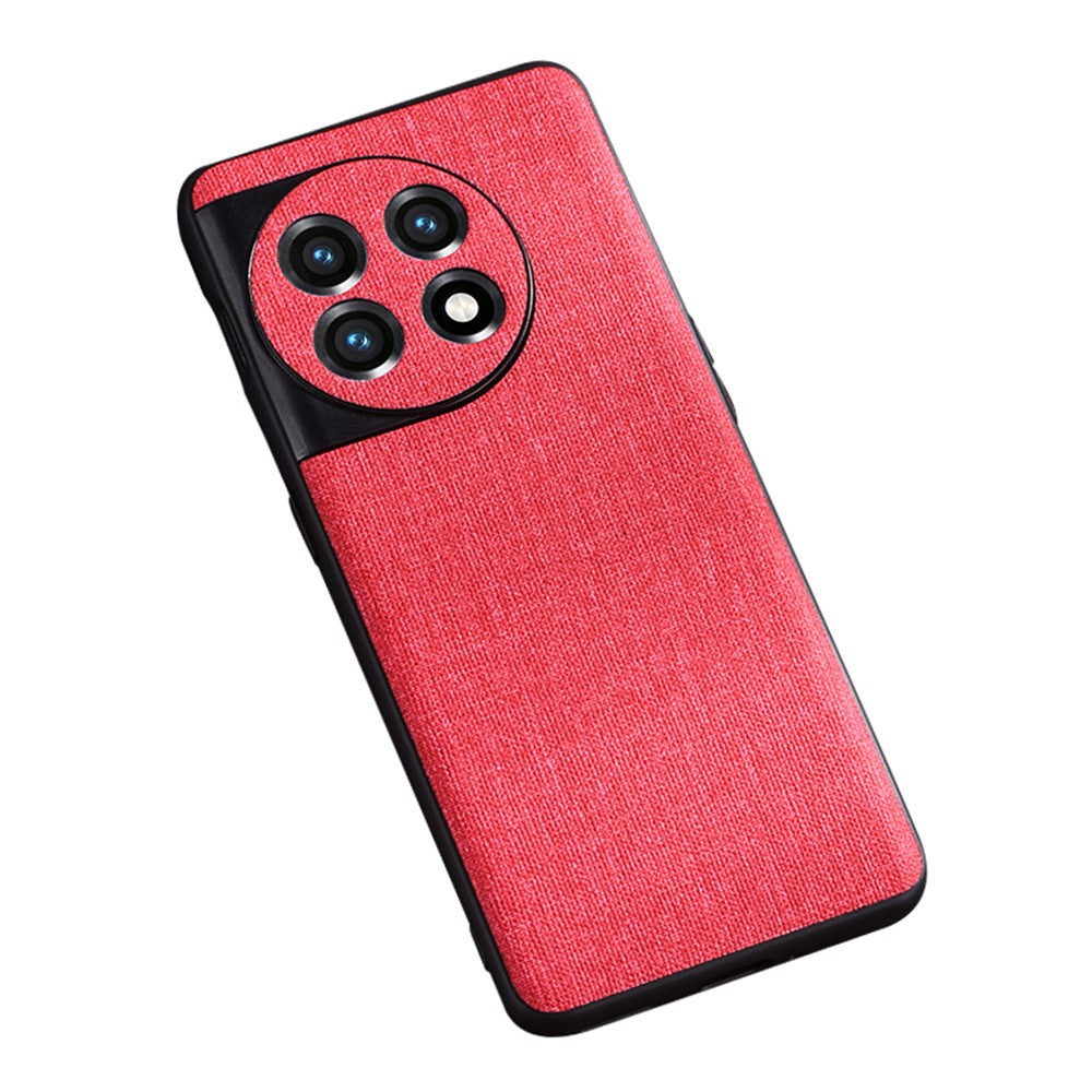 For OnePlus 11 5G Cloth Texture Phone Cover Anti-scratch TPU Protective Case