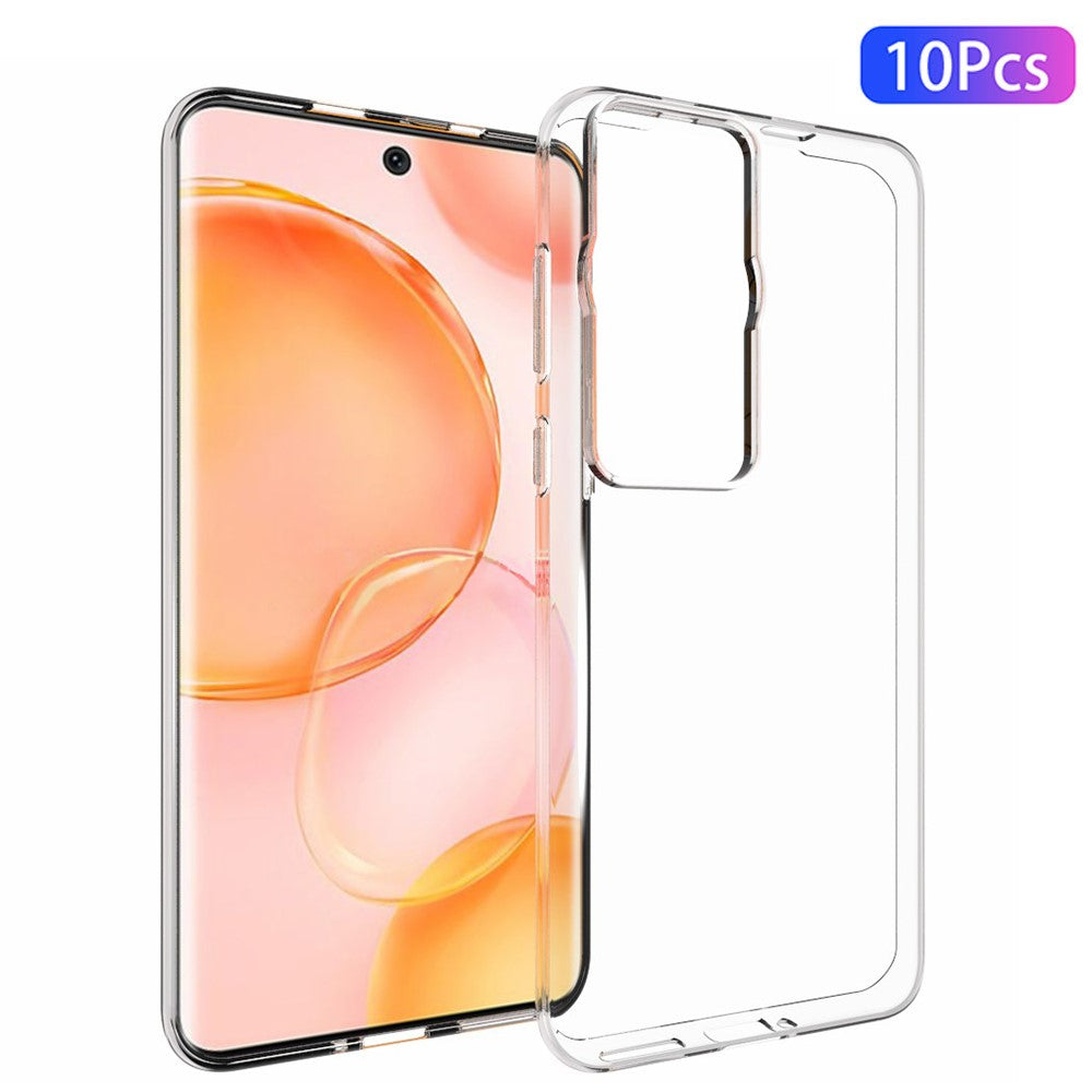 10 stk./pakke stødsikkert mobilcover til Huawei P60/P60 Pro, vandmærkefrit transparent mobilcover