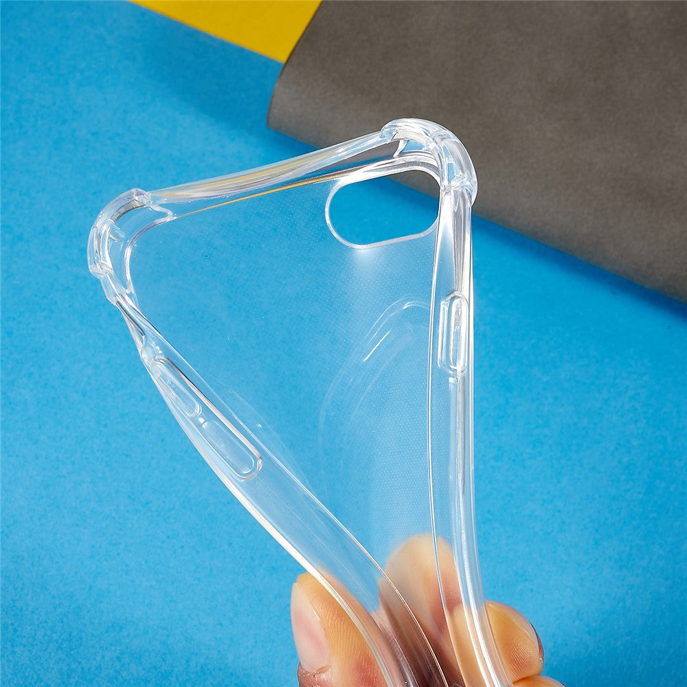 Phone Back Cover for iPhone 7 / 8 / SE (2020) / SE (2022), HD Clear Four Corner Shockproof TPU Case with Lanyard