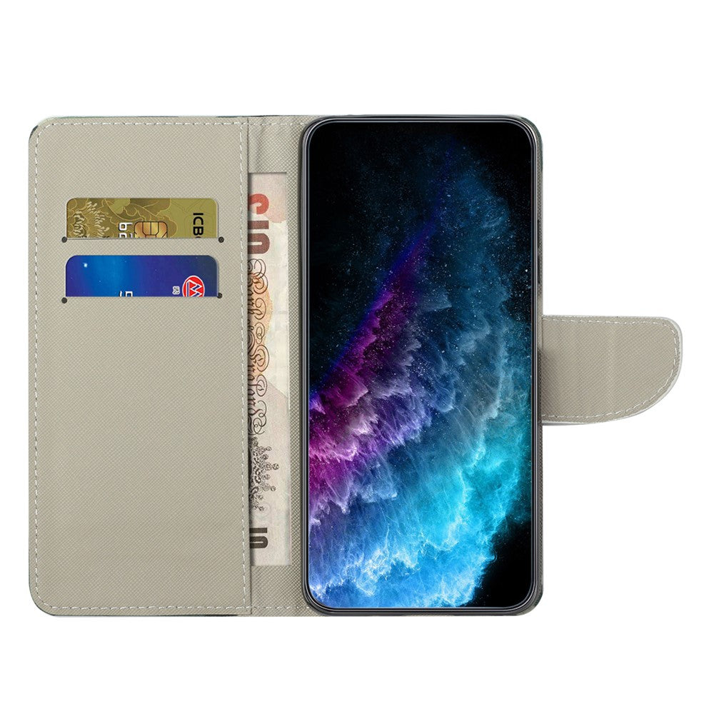 Leather Case for Xiaomi Redmi Note 12 5G (Global) / (India) / (China) / Poco X5 5G Cross Texture Wallet Stand Pattern Printing Phone Cover