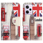 Leather Case for Xiaomi Redmi Note 12 5G (Global) / (India) / (China) / Poco X5 5G Cross Texture Wallet Stand Pattern Printing Phone Cover