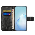 Fallsäkert PU-läderfodral för Xiaomi Redmi Note 12 Pro 5G, plånboksfodral med stativ och präglat uggleträdmönster