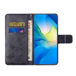 For Xiaomi Redmi 11A 4G Imprinted Butterfly Flower Pattern PU Leather Flip Phone Cover Stand Magnetic Wallet Folio Case with Strap