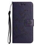 For Xiaomi Redmi 11A 4G Imprinted Butterfly Flower Pattern PU Leather Flip Phone Cover Stand Magnetic Wallet Folio Case with Strap