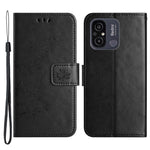 For Xiaomi Redmi 11A 4G Imprinted Butterfly Flower Pattern PU Leather Flip Phone Cover Stand Magnetic Wallet Folio Case with Strap