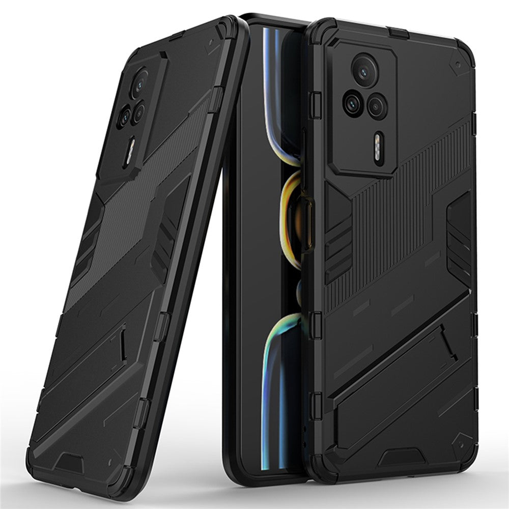 Phone Cover Kickstand For Xiaomi Redmi K60E 5G, Anti-scratch TPU+PC Mobile Phone Case