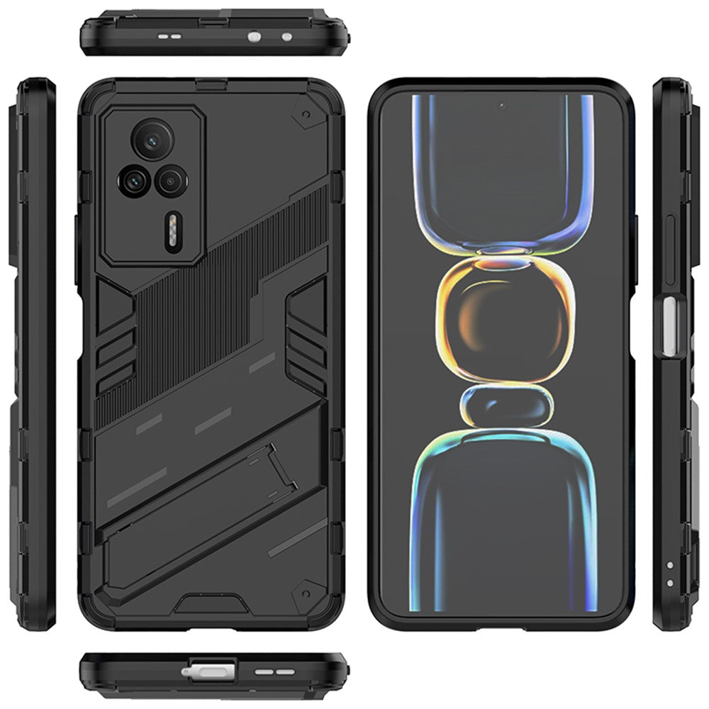 Phone Cover Kickstand For Xiaomi Redmi K60E 5G, Anti-scratch TPU+PC Mobile Phone Case