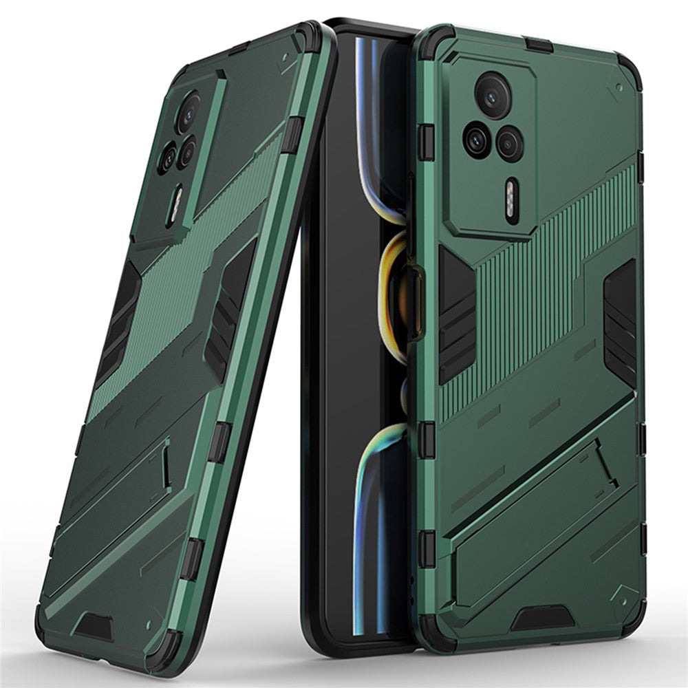 Phone Cover Kickstand For Xiaomi Redmi K60E 5G, Anti-scratch TPU+PC Mobile Phone Case