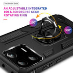 Ring Kickstand Phone Case for Xiaomi 13 Pro 5G, Military Grade Shockproof PC + TPU Protective Cover