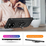 Ring Kickstand Phone Case for Xiaomi 13 Pro 5G, Military Grade Shockproof PC + TPU Protective Cover