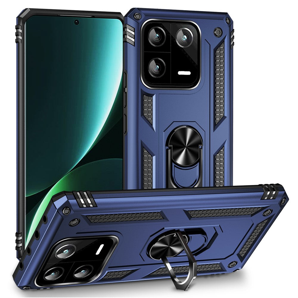 Ring Kickstand Phone Case for Xiaomi 13 Pro 5G, Military Grade Shockproof PC + TPU Protective Cover