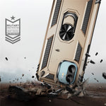 Phone Case for Xiaomi Redmi A1 4G / A2 4G , Military Grade Anti-drop PC + TPU Protective Cover with Ring Kickstand