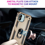Phone Case for Xiaomi Redmi A1 4G / A2 4G , Military Grade Anti-drop PC + TPU Protective Cover with Ring Kickstand