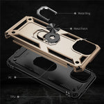 Phone Case for Xiaomi Redmi A1 4G / A2 4G , Military Grade Anti-drop PC + TPU Protective Cover with Ring Kickstand