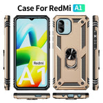 Phone Case for Xiaomi Redmi A1 4G / A2 4G , Military Grade Anti-drop PC + TPU Protective Cover with Ring Kickstand