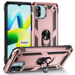 Phone Case for Xiaomi Redmi A1 4G / A2 4G , Military Grade Anti-drop PC + TPU Protective Cover with Ring Kickstand