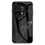 Härdat glas + PC + TPU-skal för OnePlus 11 5G, marmormönstertryck, fallsäkert smartphone-skal