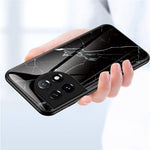 Härdat glas + PC + TPU-skal för OnePlus 11 5G, marmormönstertryck, fallsäkert smartphone-skal