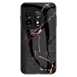 Härdat glas + PC + TPU-skal för OnePlus 11 5G, marmormönstertryck, fallsäkert smartphone-skal