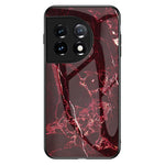 Härdat glas + PC + TPU-skal för OnePlus 11 5G, marmormönstertryck, fallsäkert smartphone-skal