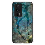 For Xiaomi Poco F5 Pro 5G / Redmi K60 Pro 5G / K60 5G Tempered Glass + PC + TPU Case Marble Pattern Printing Protective Phone Cover