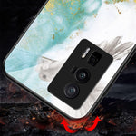 For Xiaomi Poco F5 Pro 5G / Redmi K60 Pro 5G / K60 5G Tempered Glass + PC + TPU Case Marble Pattern Printing Protective Phone Cover