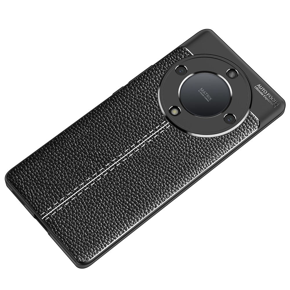 For Honor X9a 5G Drop-proof Mobile Phone Case Litchi Texture TPU Slim Protective Phone Cover