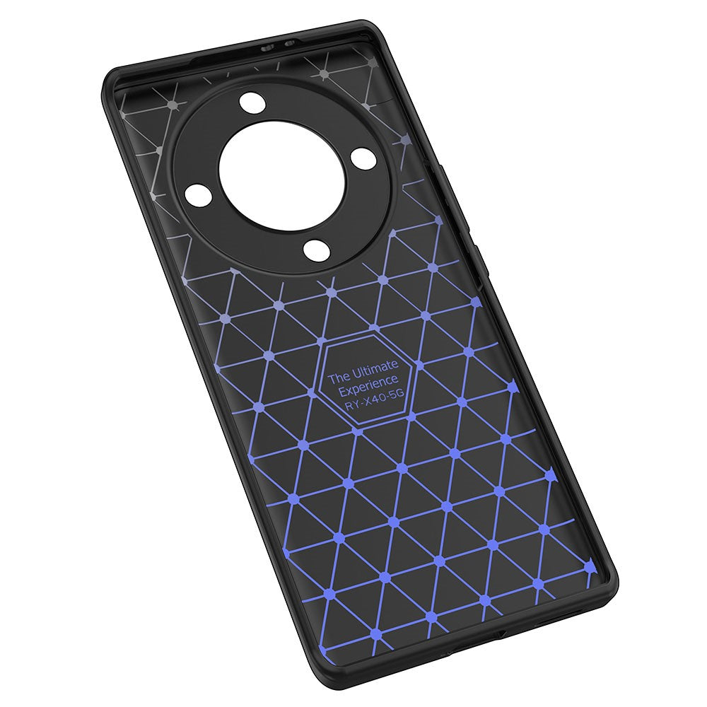 For Honor X9a 5G Drop-proof Mobile Phone Case Litchi Texture TPU Slim Protective Phone Cover
