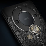 For Honor X9a 5G Drop-proof Mobile Phone Case Litchi Texture TPU Slim Protective Phone Cover