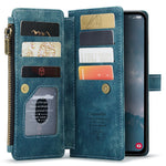 For Samsung Galaxy A54 5G Phone Cases with Strap CASEME C30 Zipper Multiple Card Holder PU Leather Cover