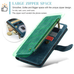 For Samsung Galaxy A54 5G Phone Cases with Strap CASEME C30 Zipper Multiple Card Holder PU Leather Cover