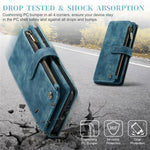 For Samsung Galaxy A54 5G Phone Cases with Strap CASEME C30 Zipper Multiple Card Holder PU Leather Cover