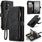 For Samsung Galaxy A54 5G Phone Cases with Strap CASEME C30 Zipper Multiple Card Holder PU Leather Cover