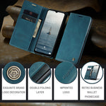 CASEME 013 Series for Samsung Galaxy A34 5G Phone Case PU Leather Wallet Stand Case Protective Cover