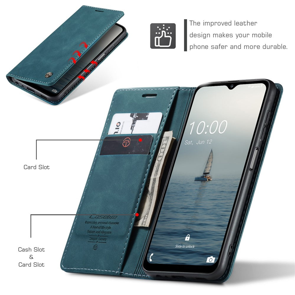 CASEME 013 Series for Samsung Galaxy A34 5G Phone Case PU Leather Wallet Stand Case Protective Cover
